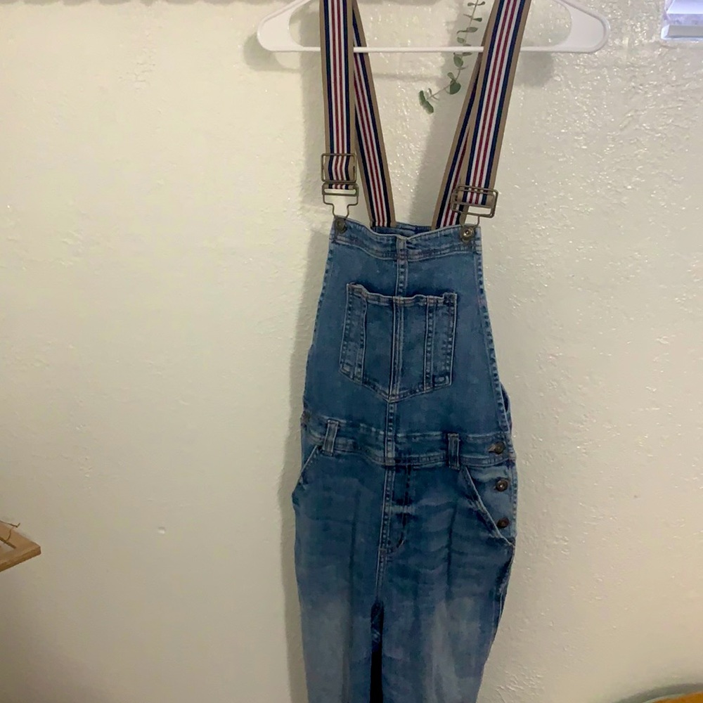 denim overalls, retro style